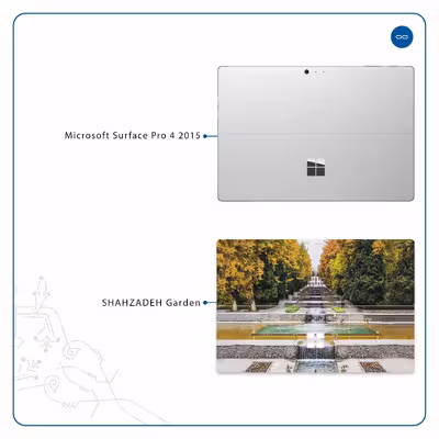 برچسب پوششی ماهوت مدل SHAHZADEH-Garden مناسب برای تبلت مایکروسافت Surface Pro 4 2015