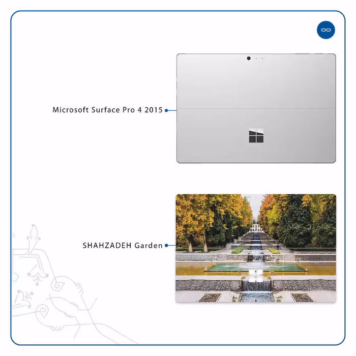 برچسب پوششی ماهوت مدل SHAHZADEH-Garden مناسب برای تبلت مایکروسافت Surface Pro 4 2015