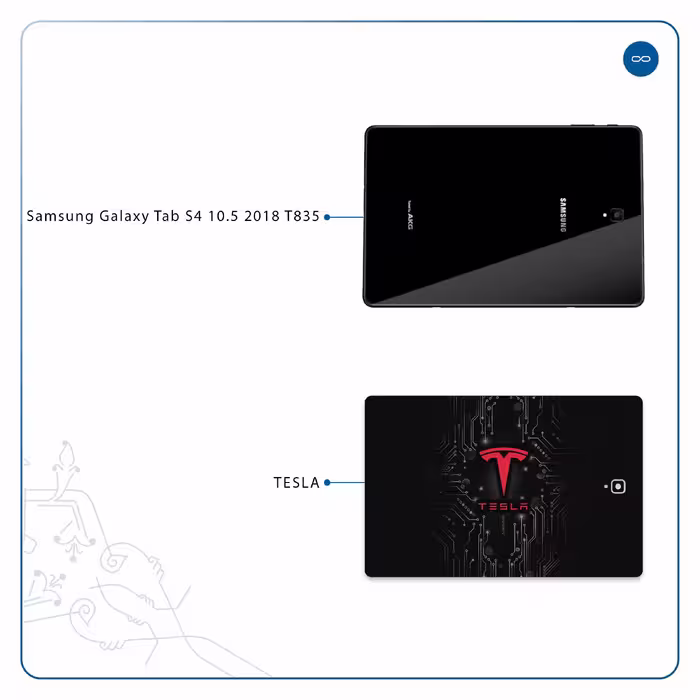 برچسب پوششی ماهوت مدل TESLA مناسب برای تبلت سامسونگ Galaxy Tab S4 10.5 2018 T835