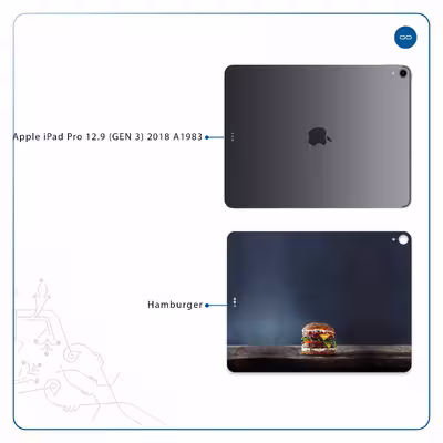 برچسب پوششی ماهوت مدل Hamburger مناسب برای تبلت اپل iPad Pro 12.9 (GEN 3) 2018 A1983