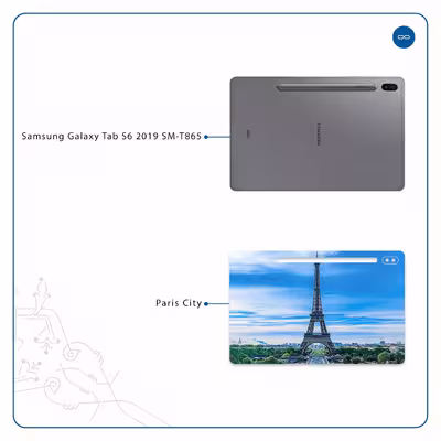 برچسب پوششی ماهوت مدل Paris City مناسب برای تبلت سامسونگ Galaxy Tab S6 2019 SM-T865