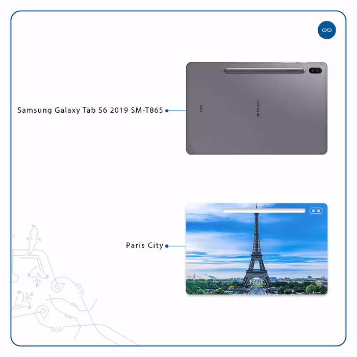برچسب پوششی ماهوت مدل Paris City مناسب برای تبلت سامسونگ Galaxy Tab S6 2019 SM-T865