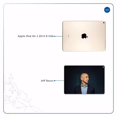 برچسب پوششی ماهوت مدل Jeff Bezos مناسب برای تبلت اپل iPad Air 2 2014 A1566