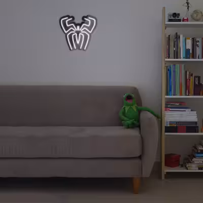 چراغ دیواری نئون دیزاین مدل Spider-BL_WHT