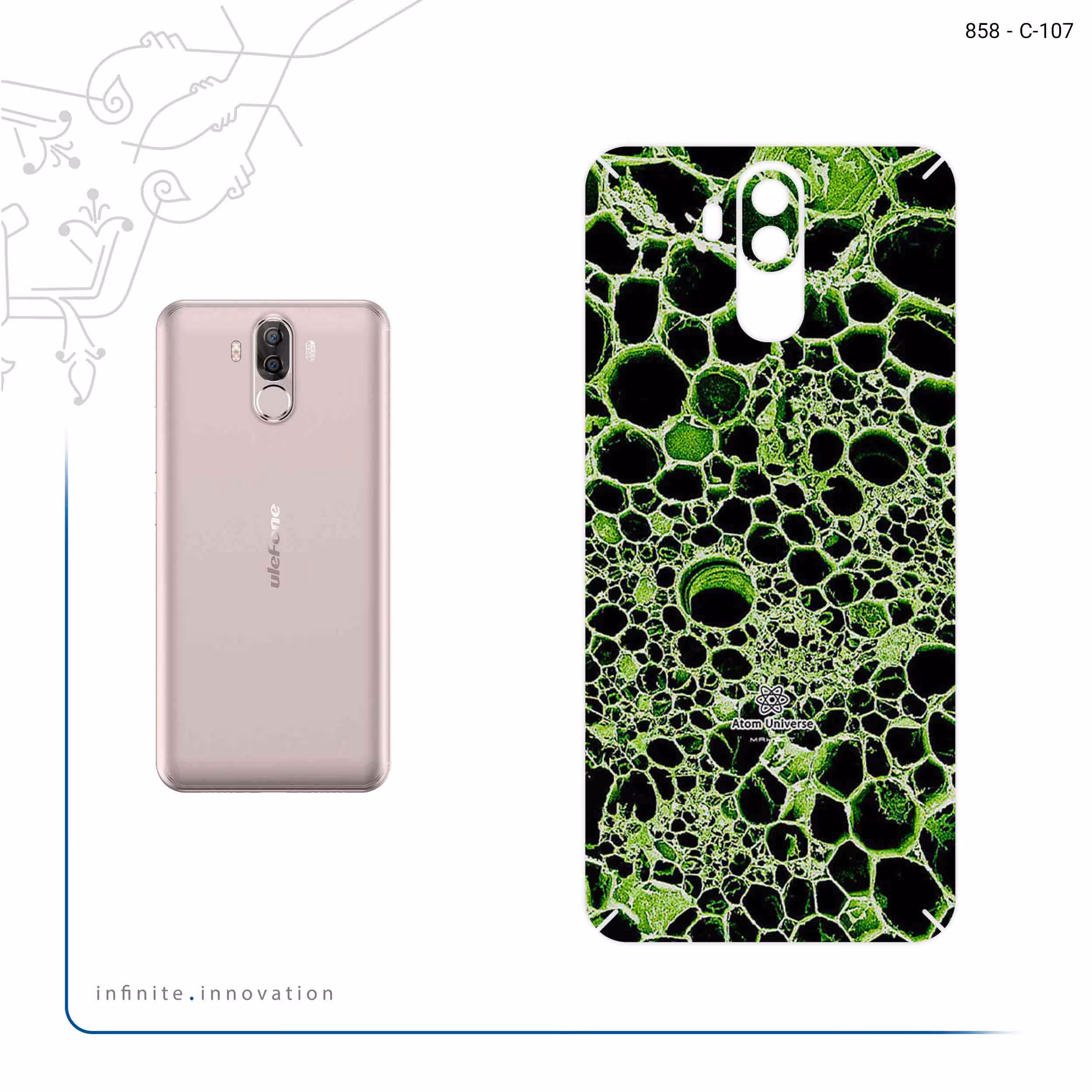 برچسب پوششی ماهوت مدل Atom Universe 4 مناسب برای گوشی موبایل یولفون Power 3S