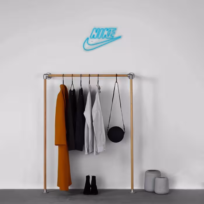 چراغ دیواری نئون دیزاین طرح Nike-Text_TBL