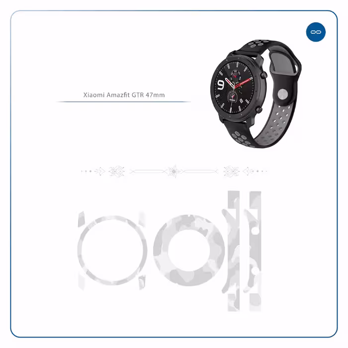 برچسب ماهوت طرح Army Snow مناسب برای ساعت هوشمند شیایومی Amazfit GTR 47mm
