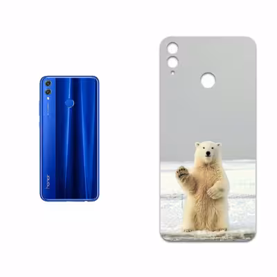 برچسب پوششی ماهوت مدل Polar bear مناسب برای گوشی موبایل آنر 8X
