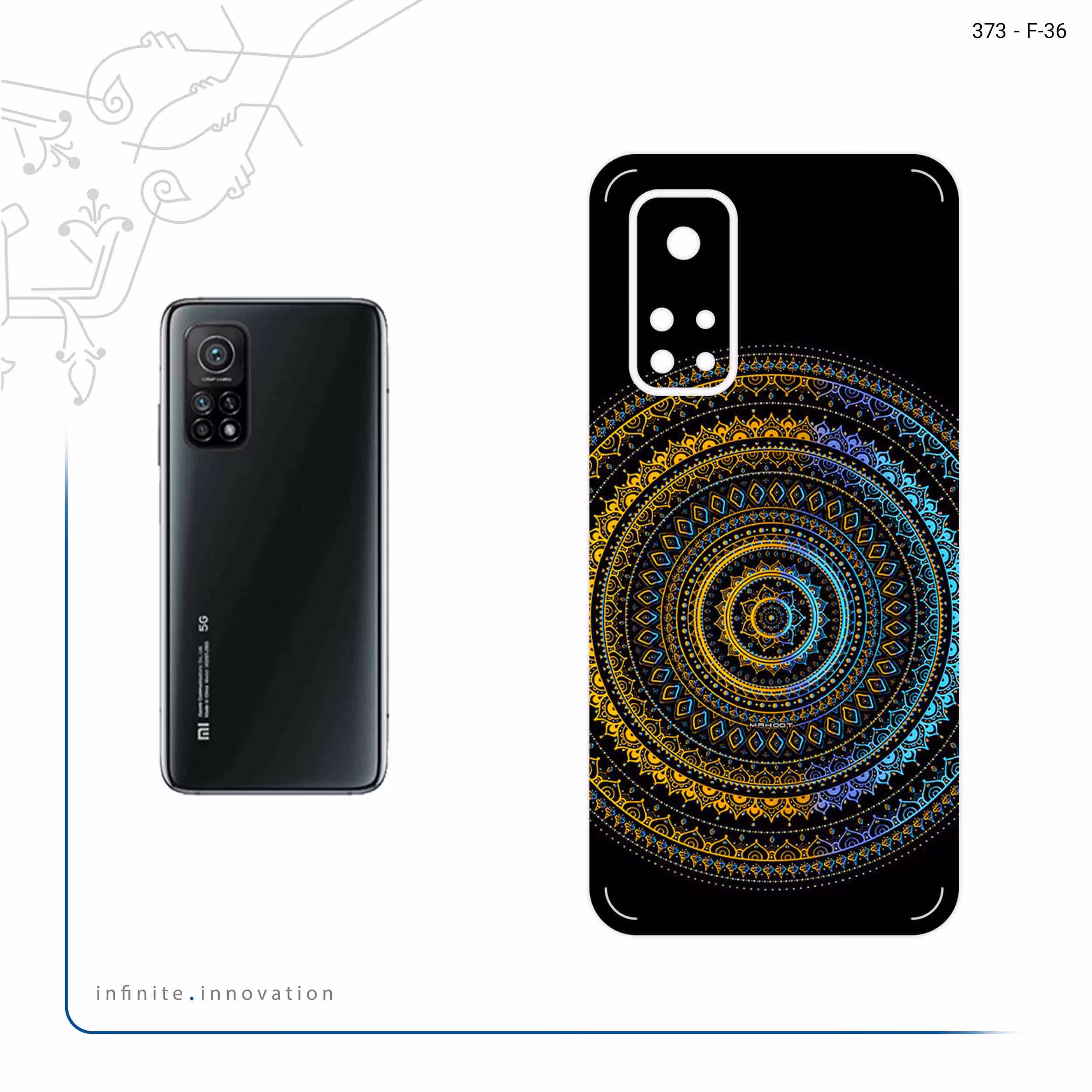 برچسب پوششی ماهوت مدل Mandala Design 2 مناسب برای گوشی موبایل شیائومی Mi 10T Pro 5G
