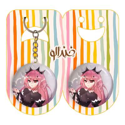 پیکسل خندالو مدل کورل تپس انیمه اسرافیل پایانی کد 12655 به همراه جاکلیدی