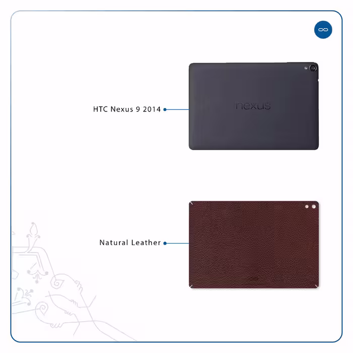 برچسب پوششی ماهوت مدل Natural-Leather مناسب برای تبلت اچ تی سی Nexus 9 2014
