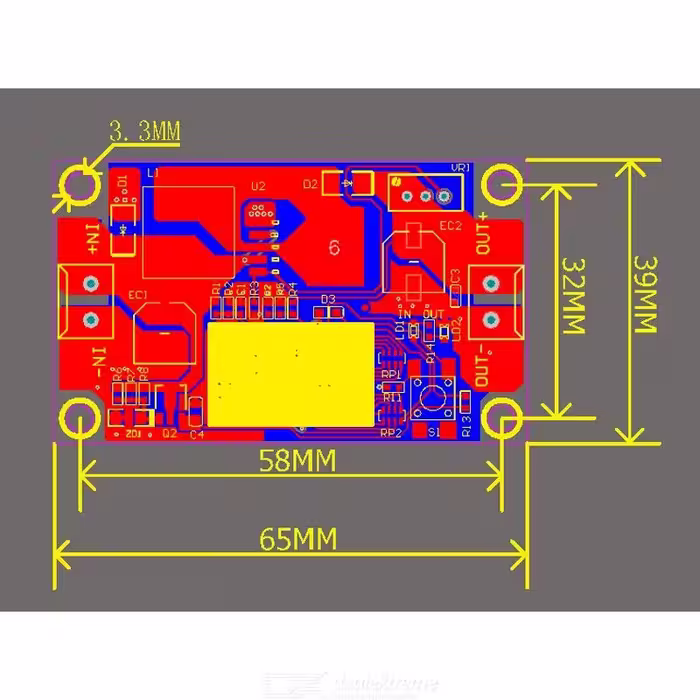 ماژول رگولاتور افزاینده ولتاژ مدل voltage display کد 15w