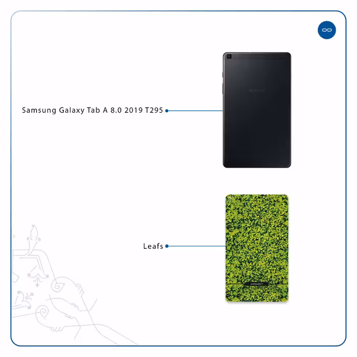 برچسب پوششی ماهوت مدل Leafs مناسب برای تبلت سامسونگ Galaxy Tab A 8.0 2019 T295
