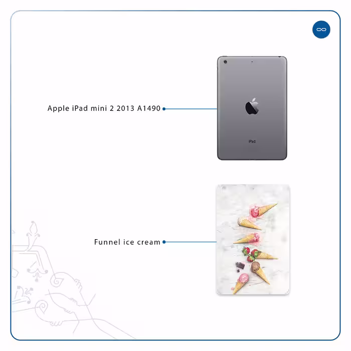 برچسب پوششی ماهوت مدل Funnel ice cream مناسب برای تبلت اپل iPad mini 2 2013 A1490