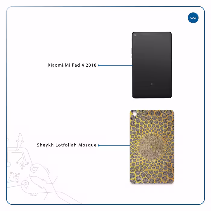 برچسب پوششی ماهوت مدل Iran-Tile2 مناسب برای تبلت شیائومی Mi Pad 4 2018