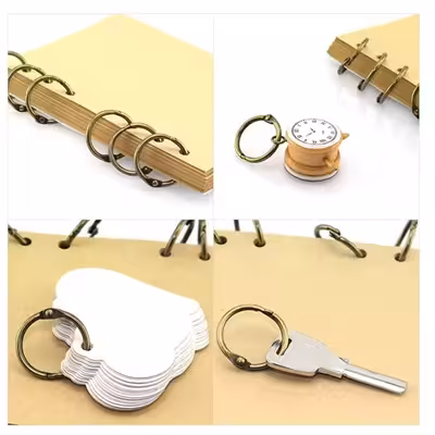 حلقه کلاسور مدل قفل دار کد silver20 بسته 10عددی