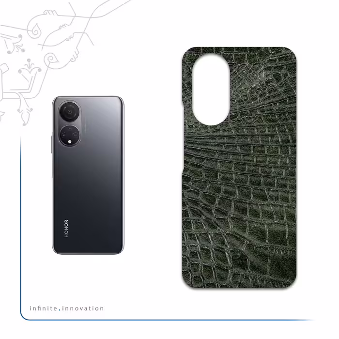 برچسب پوششی ماهوت مدل Green-Crocodile-Leather مناسب برای گوشی موبایل آنر X7