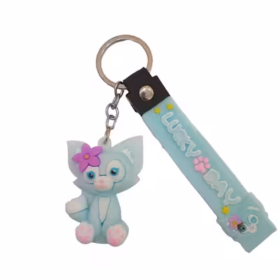 جاکلیدی مدل سیلیکونی طرح گربه گل به سر کد DB20