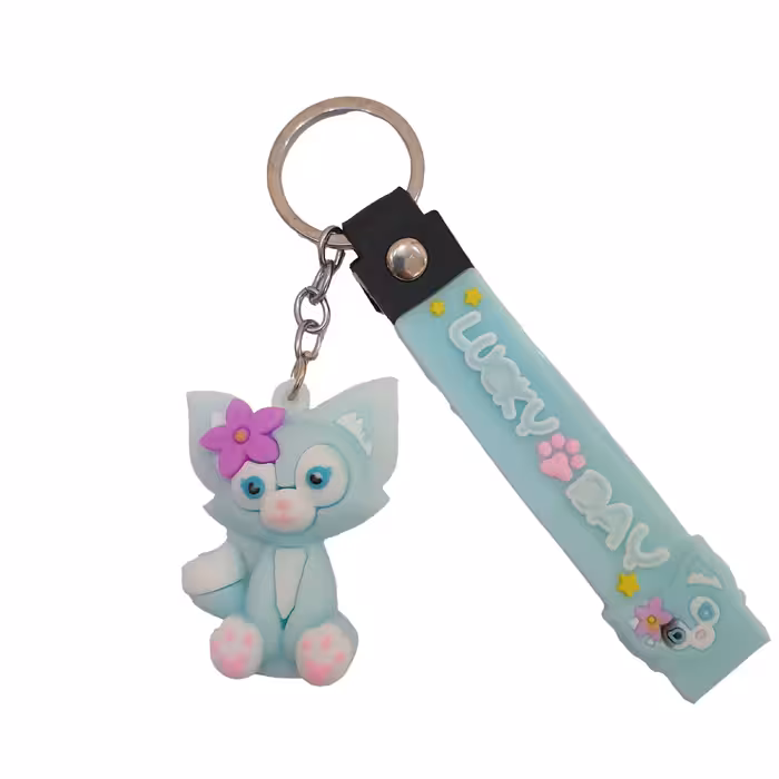 جاکلیدی مدل سیلیکونی طرح گربه گل به سر کد DB20