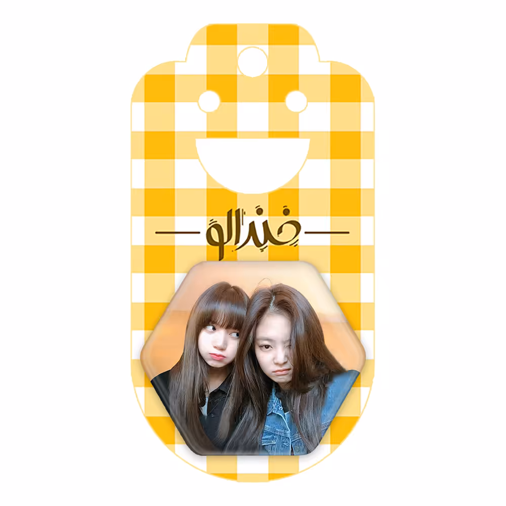 پیکسل خندالو طرح بلک پینک مدل شش ضلعی کد 3682