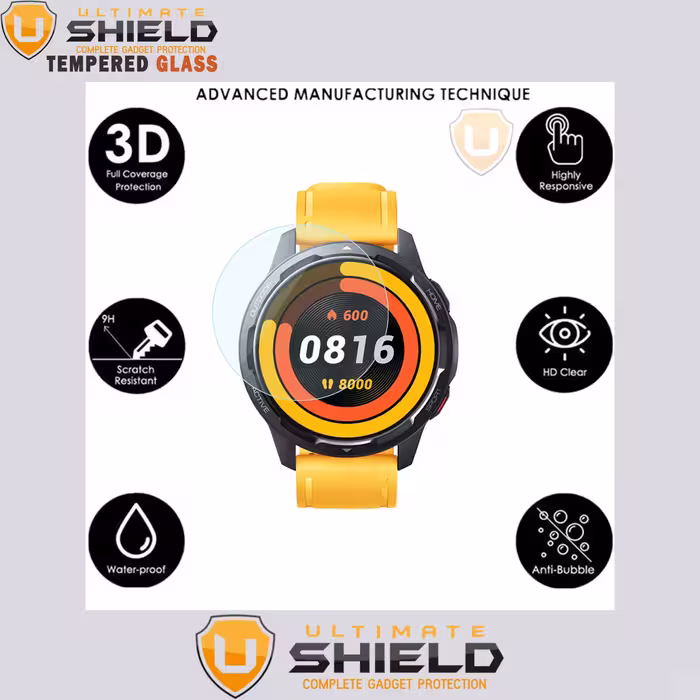 محافظ صفحه نمایش شیشه ای آلتیمیت شیلد مدل SH-UL مناسب برای ساعت هوشمند شیائومی Watch S2 42mm بسته سه عددی