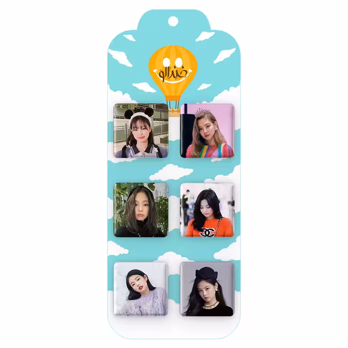 پیکسل خندالو مدل جنی بلک پینک کد 676B مجموعه 6 عددی