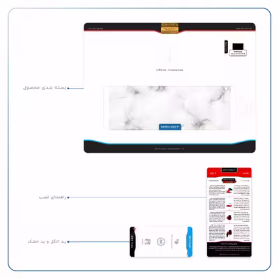 برچسب پوششی ماهوت مدل Blanco-Smoke-Marble مناسب برای تبلت سامسونگ Galaxy Tab S2 9.7 2016 T819N