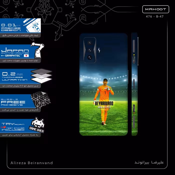 برچسب پوششی ماهوت مدل Alireza Beiranvand-FullSkin مناسب برای گوشی موبایل شیائومی Poco F4 GT 5G