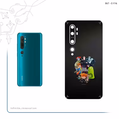 برچسب پوششی ماهوت مدل Hotel Transylvania مناسب برای گوشی موبایل شیائومی Mi Note 10