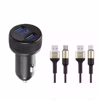 شارژر فندکی 36 وات راک رز مدل Ranger Q2 به همراه کابل USB-C/ MICROUSB