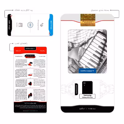 برچسب پوششی ماهوت مدل Accordion مناسب برای گوشی موبایل سامسونگ Galaxy A03 Core