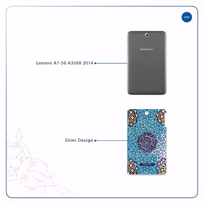 برچسب پوششی ماهوت مدل Iran-Tile7 مناسب برای تبلت لنوو A7-50 A3500 2014