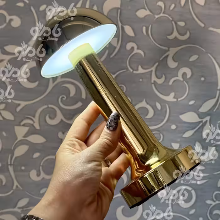 آباژور لمسی شارژی قارچ طلایی بلند