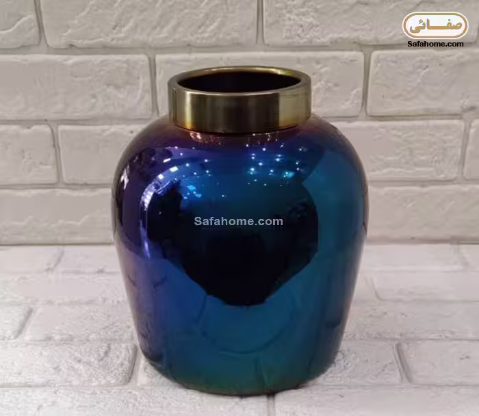 گلدان شیشه ای هفت رنگ
