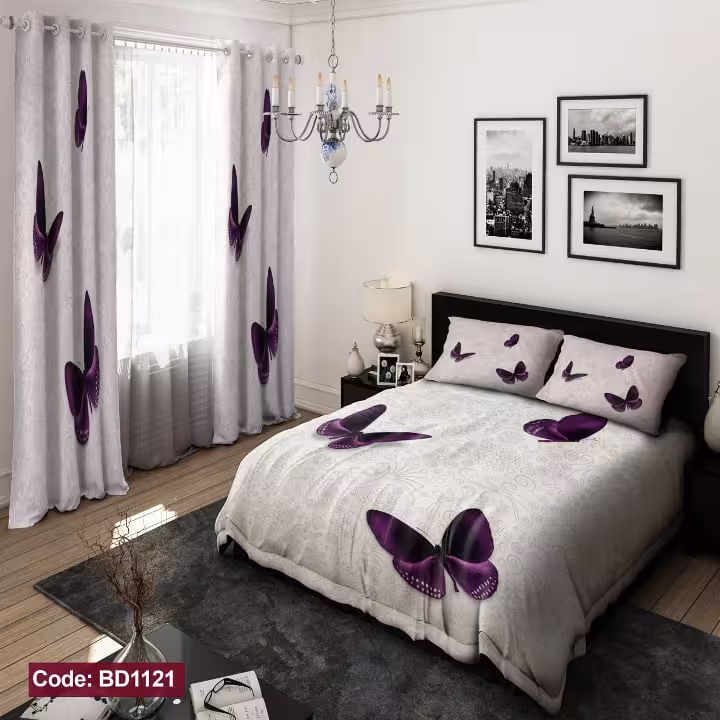 روتختی سه بعدی پروانه بنفش کد BD1121