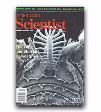 مجله علمی American Scientist با موضوع Harvestmen، چاپ اصلی، کاغذ گلاسه روغنی