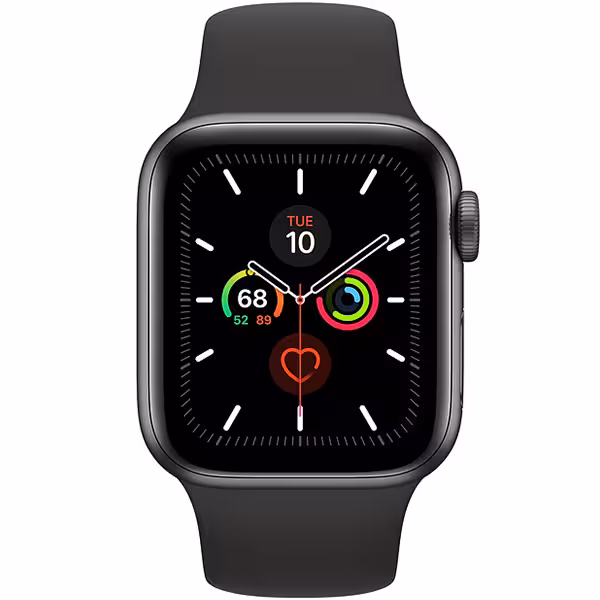 سری 5 اسپرت مردانه 44 میلیمتری Space Gray Aluminum Case with Black Sport Band - Hiapple.ir