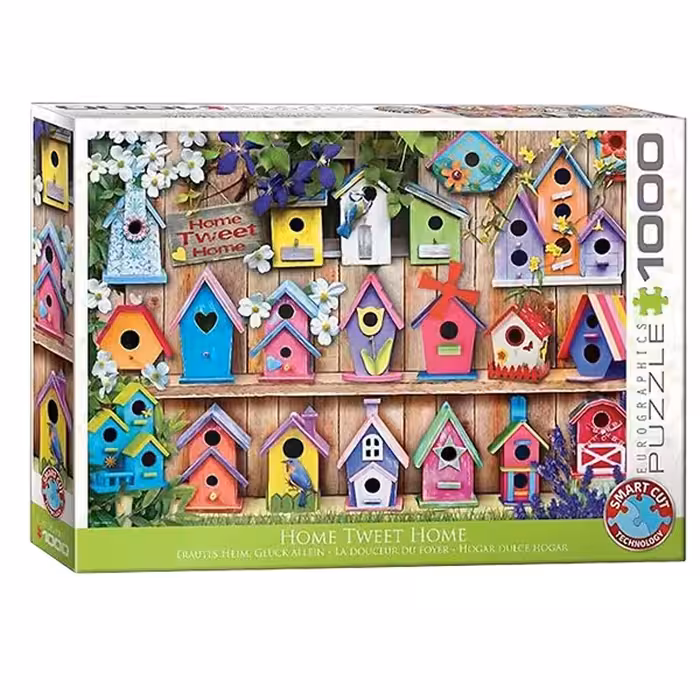 پازل 1000 تکه یوروگرافیکس Eurographics طرح خانه‌ی رنگی پرندگان