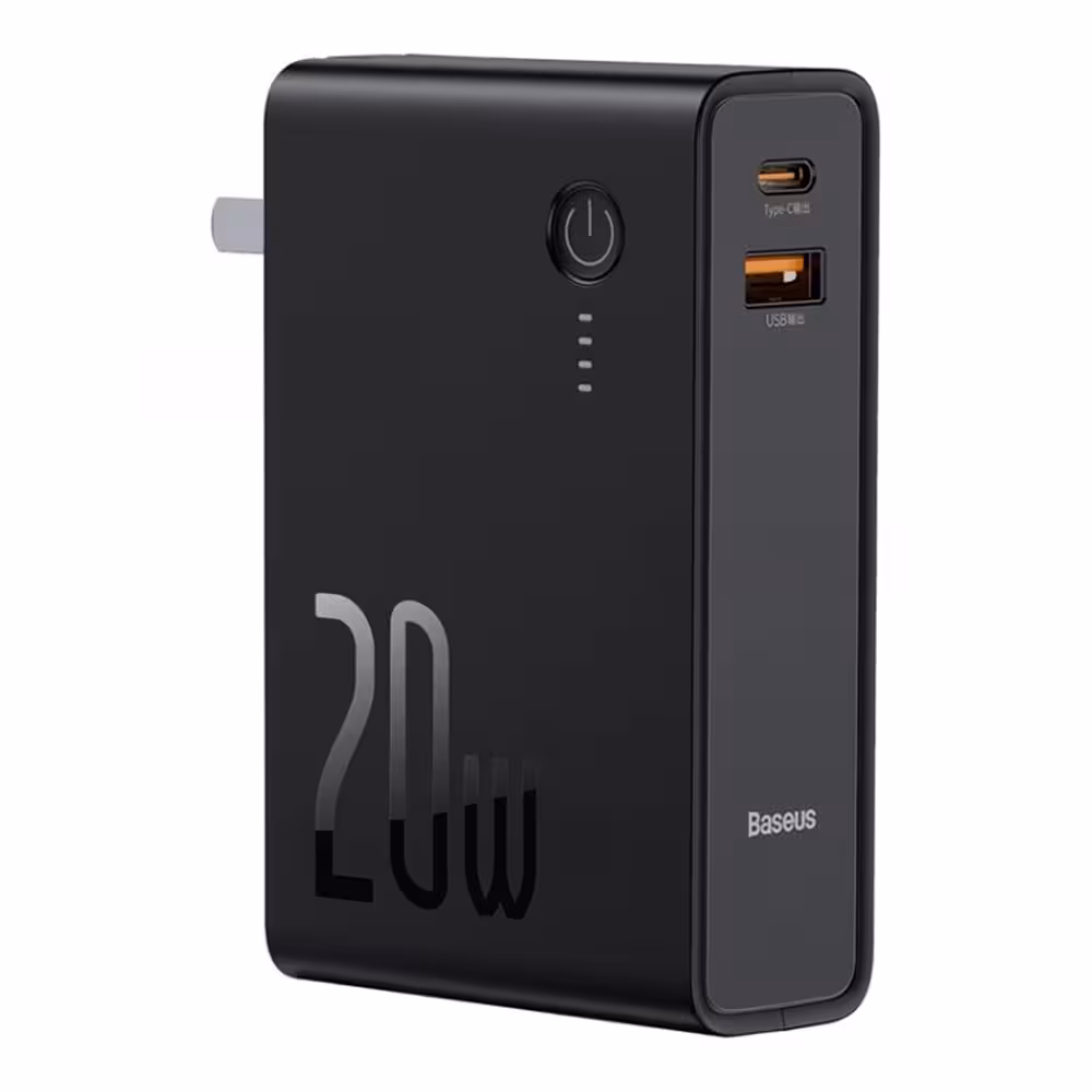 پاوربانک باسئوس مدل PowerAdapter ظرفیت 10000 میلی آمپرساعت