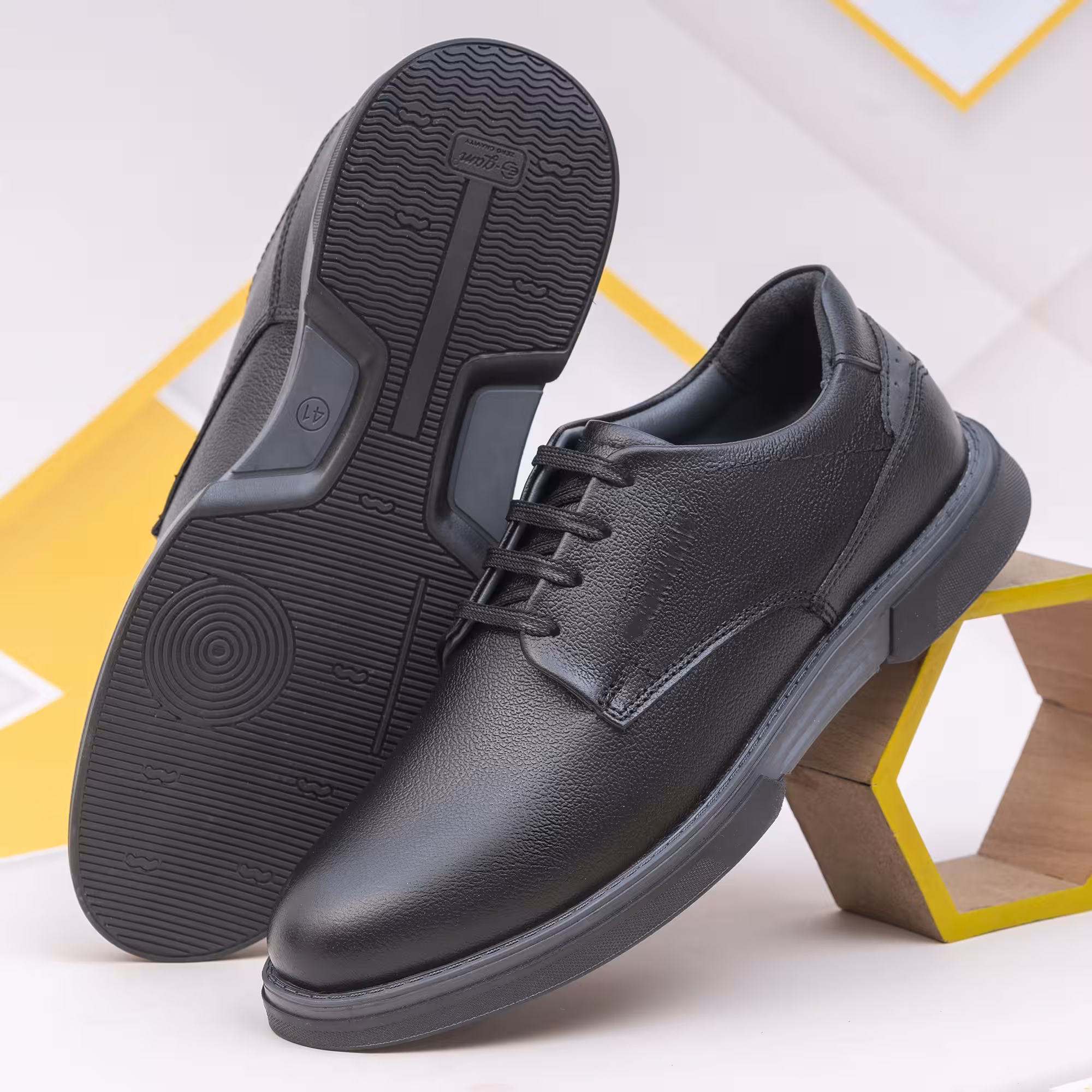 کفش چرم مردانه اسپرت کد SP034BK رنگی مشکی