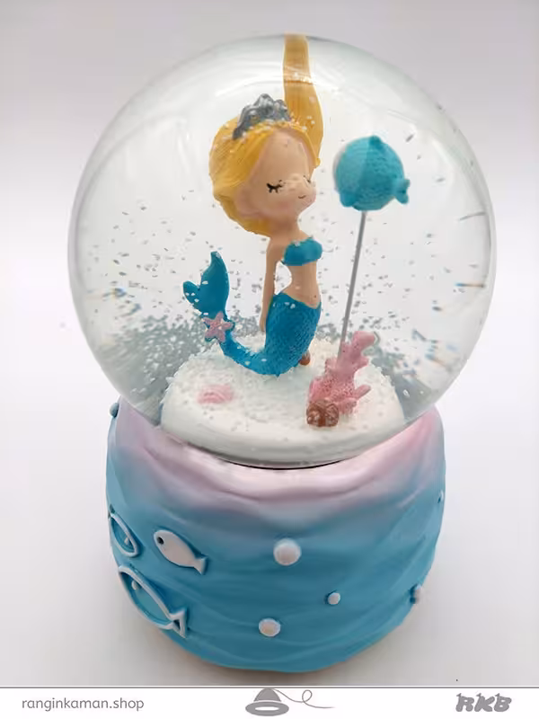 گوی موزیکال پری دریایی آبی کد 276A