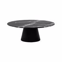 میز جلومبلی اپرا با پایه چوبی و صفحه سنگ قطر 80 نظری