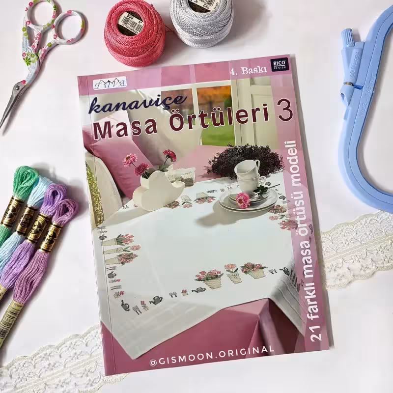 کتاب شماره دوزی Kanaviçe Masa Örtüleri 3