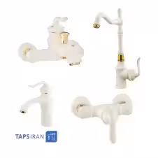 لیست قیمت ، عکس و مشخصات ست شیرآلات شودرمدل لوکا شیری طلایی | تپس