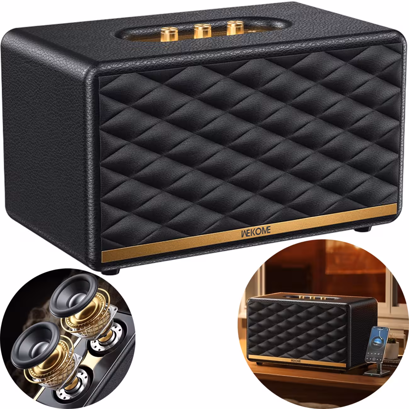 اسپیکر بلوتوثی شارژی رومیزی بلوگا وِکومی WEKOME Beluga D30