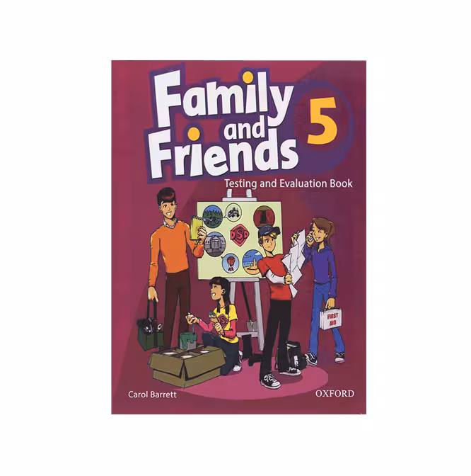 کتاب زبان فمیلی اند فرندز تست اند اولیشن پنج Family and Friends Test &amp; Evaluation 5