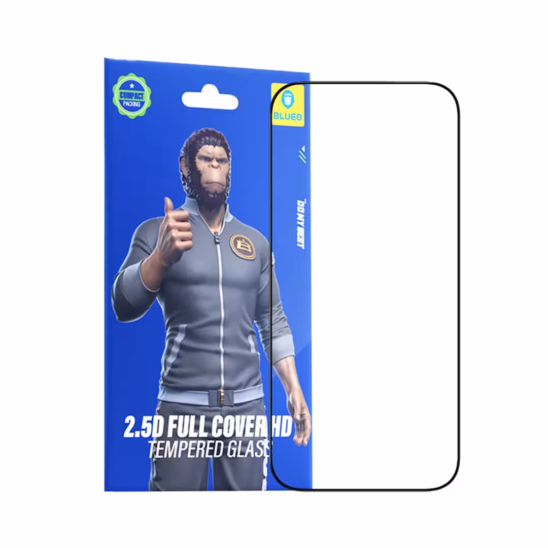 گلس آیفون 17 و آیفون 17 پرو و 16 پرو شفاف بلوئو BLUEO 2.5D Basic HD iPhone 17/17 Pro/16 Pro