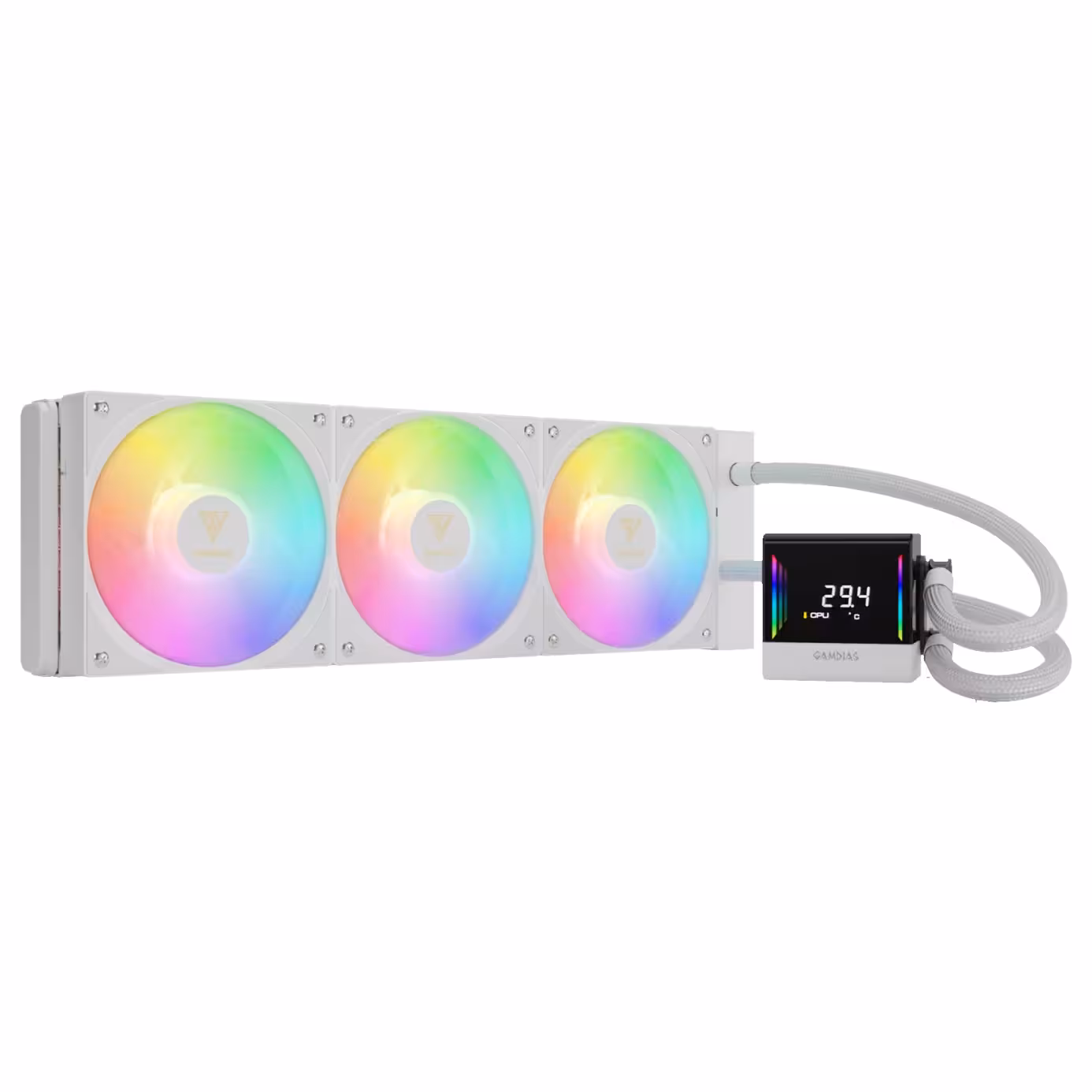 خنک کننده مایع پردازنده گیم دیاس CHIONE E4-360 WHITE LIQUID COOLER