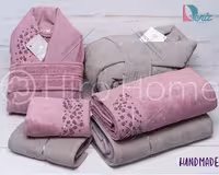 حوله ست دو نفره HANDMADE شکوفه