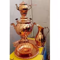 سرویس سماور مسی قلمزنی شده